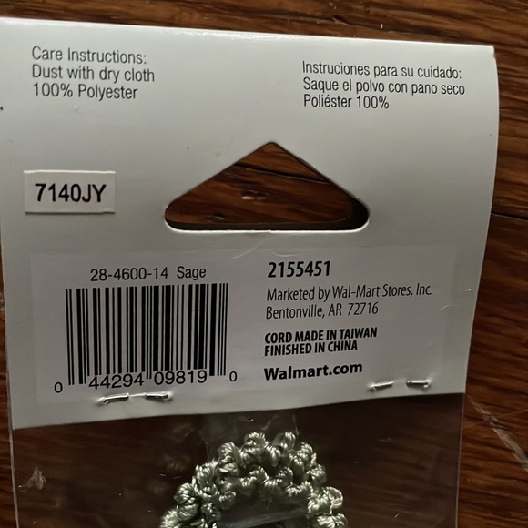 NWT Mainstays curtain drape tiebacks. 18”. Lot Set of 3 - Picture 4 of 7